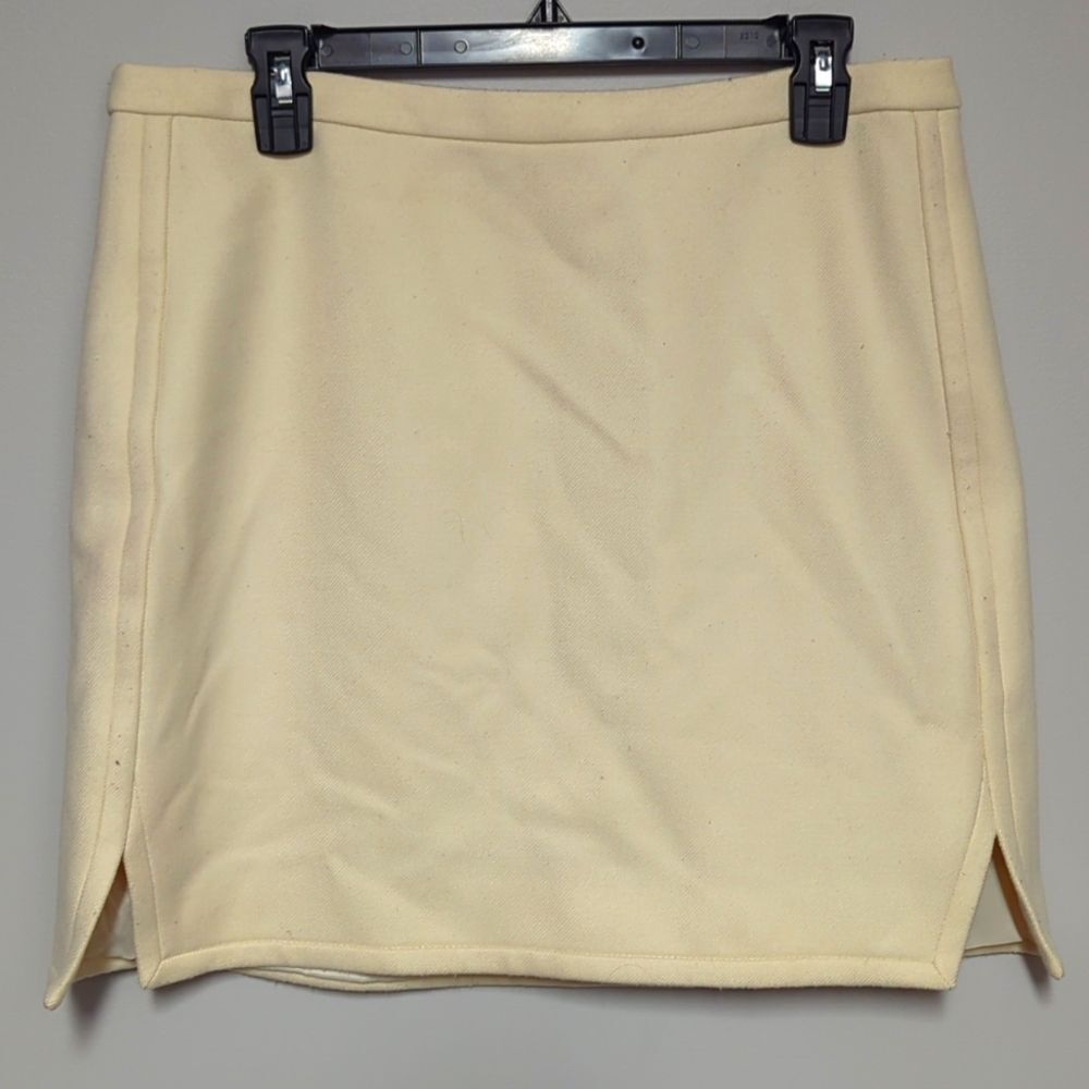 J. Crew Cream Mini Skirt
